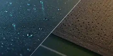 Close-up of moisture-wicking and breathable performance fabrics for activewear.