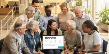 People learning about SNAP 2026 application process on tablet