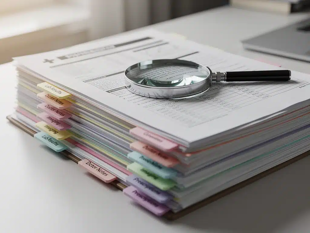 Organized medical records for VA disability claim