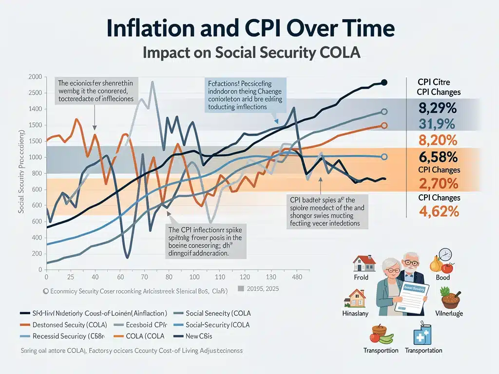 Inflation trends impacting Social Security benefits and COLA adjustments